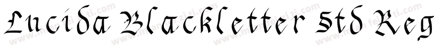 Lucida Blackletter Std Regular字体转换